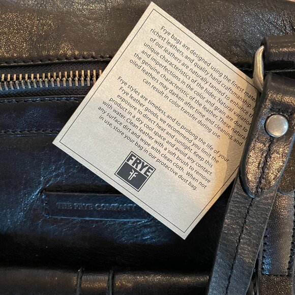 Frye Josie Leather Backpack Tote | Black with Silver Hardware | NWOT - Picture 7 of 7